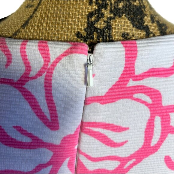 Lilly Pulitzer Dress XS Bella Pink & White Floral Beachy Classy Cap Sleeve - Picture 3 of 9